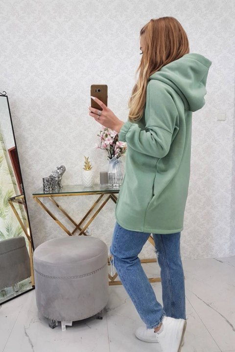 Bluza z krótkim suwakiem ciemno miętowa Bluza z krótkim suwakiem ciemno miętowa