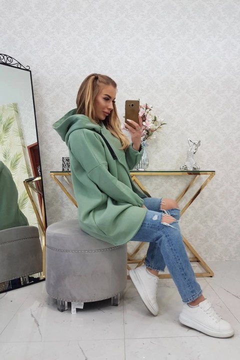 Bluza z krótkim suwakiem ciemno miętowa Bluza z krótkim suwakiem ciemno miętowa