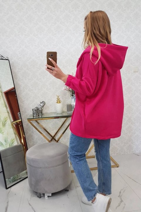 Bluza z krótkim suwakiem fuksja Bluza z krótkim suwakiem fuksja