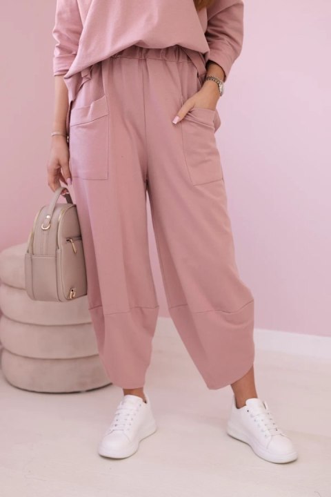 Komplet bawełniany bluza + spodnie ciemny różowy Komplet bawełniany bluza + spodnie ciemny różowy