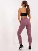 sportowe legginsy basic w prążek kolory