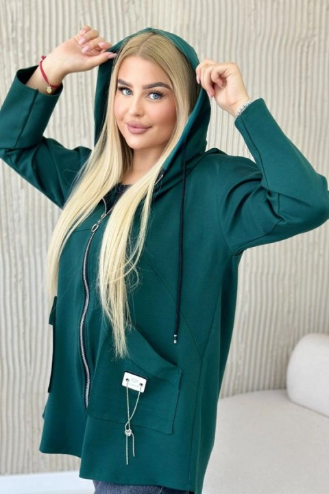 Bluza z kapturem Punto Milano Winter ciemno zielona Bluza z kapturem Punto Milano Winter ciemno zielona