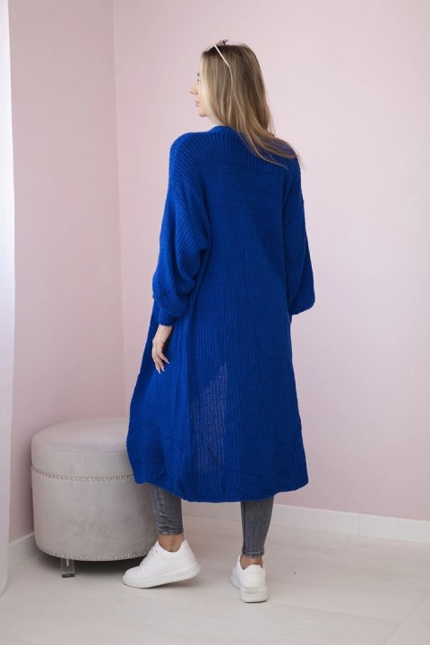 Sweter długi kardigan chabrowy Sweter długi kardigan chabrowy