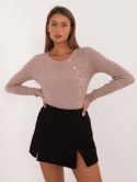 Sweter dopasowany z guziczkami klasyczny