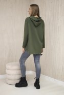 Bluza wiskozowa oversize z nadrukiem khaki