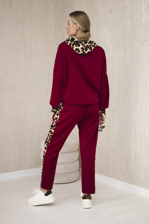 Komplet Paris Bluza + Spodnie bordowy Komplet Paris Bluza + Spodnie bordowy
