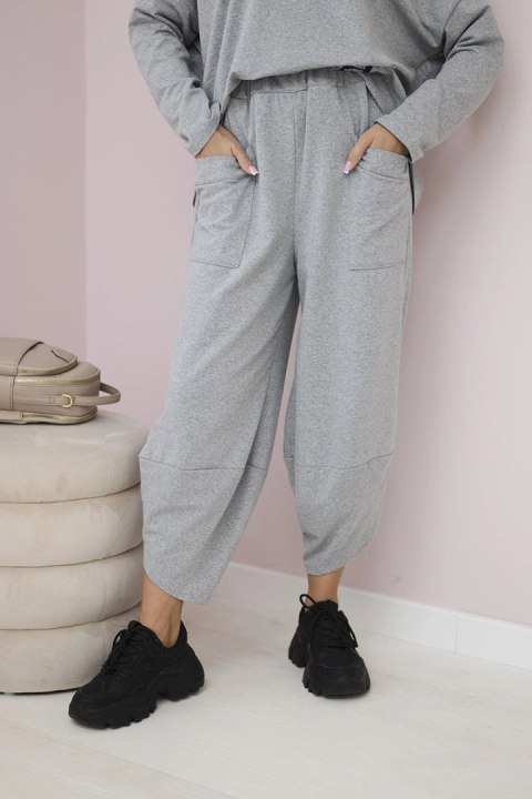 Komplet bawełniany bluza + spodnie szary Komplet bawełniany bluza + spodnie szary