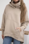 Bluza ocieplana oversize jasno beżowa