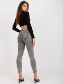 Ciemnoszare jeansy skinny