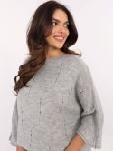 damski sweter oversize z dziurami