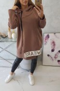 Bluza ocieplana z suwakiem mocca