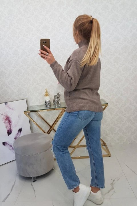 Sweter z półgolfem cappuccino Sweter z półgolfem cappuccino