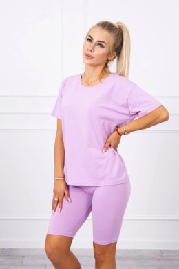 Komplet top+legginsy fioletowy