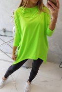 Bluza z nadrukiem skrzydeł zielony neon