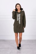 Sukienka z kapturem Oversize khaki