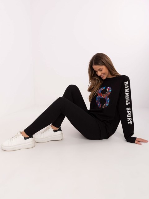 Ciemnofioletowy casualowy komplet z legginsami Ciemnofioletowy casualowy komplet z legginsami