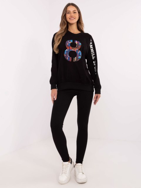 Ciemnofioletowy casualowy komplet z legginsami Ciemnofioletowy casualowy komplet z legginsami