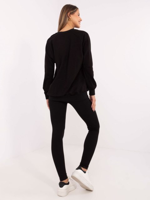 Ciemnofioletowy casualowy komplet z legginsami Ciemnofioletowy casualowy komplet z legginsami