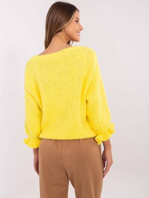 Sweter oversize z wełną okrągły dekolt Sweter oversize z wełną okrągły dekolt