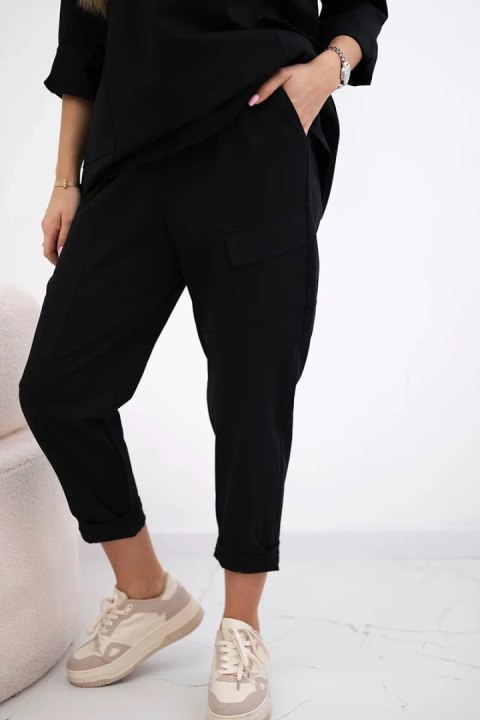 Komplet punto bluza + spodnie czarny Komplet punto bluza + spodnie czarny