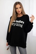 Bluza z haftowany napisem czarna