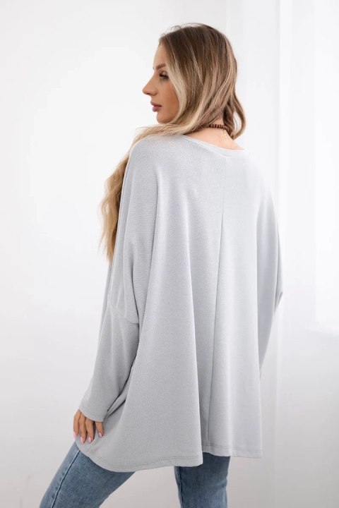 Bluzka oversize z wisiorkiem szara Bluzka oversize z wisiorkiem szara