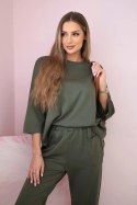 Komplet bluza + spodnie masełko khaki