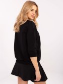Beżowa casualowa bluzka z haftem w kwiaty
