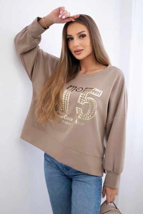 Bluza z nadrukiem masełko fango Bluza z nadrukiem masełko fango