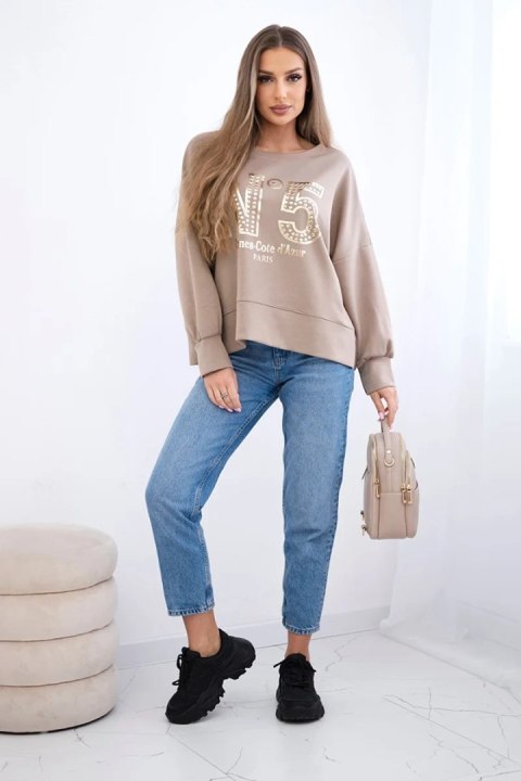 Bluza z nadrukiem masełko fango Bluza z nadrukiem masełko fango