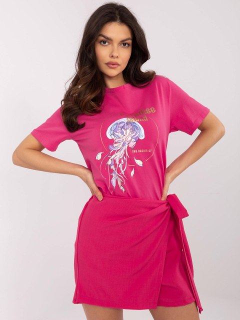 Bawełniany t-shirt z nadrukiem