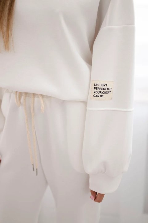 Komplet bluza + spodnie masełko biały Komplet bluza + spodnie masełko biały