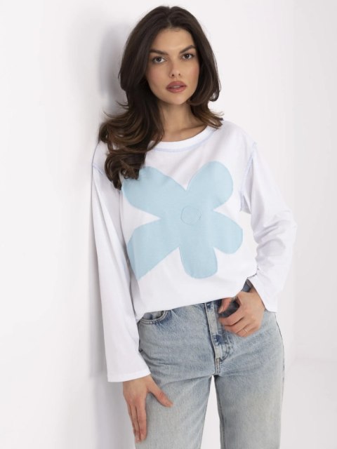 Damska bluzka oversize z kwiatem Damska bluzka oversize z kwiatem