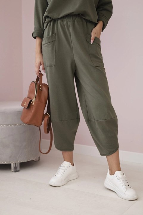 Komplet bawełniany bluza + spodnie jasny khaki Komplet bawełniany bluza + spodnie jasny khaki