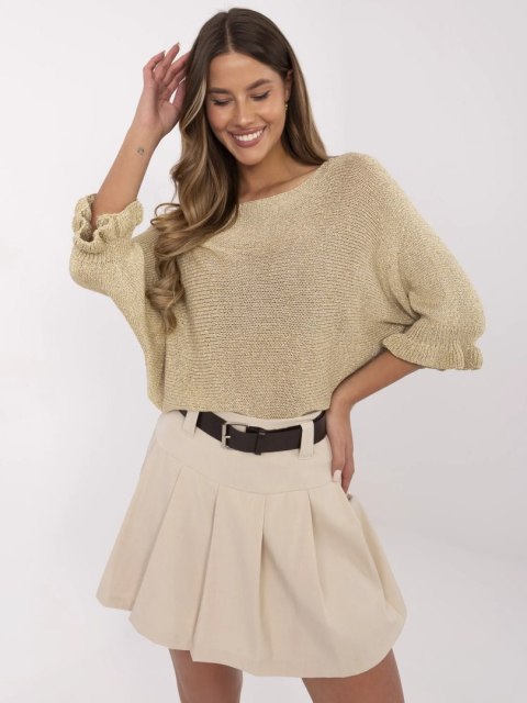 Damski sweter oversize z metaliczną nicią Damski sweter oversize z metaliczną nicią
