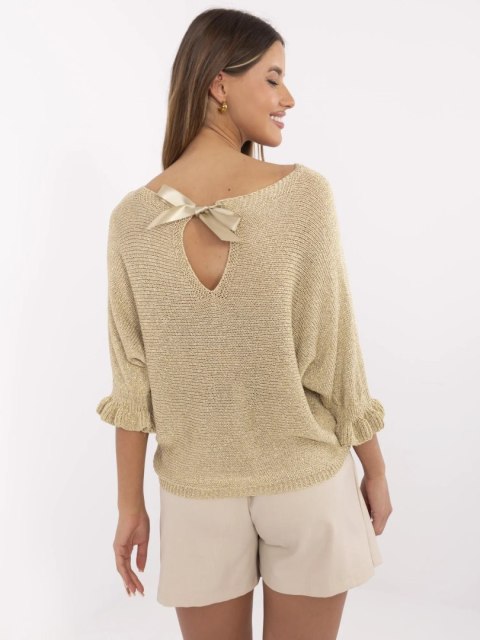 Damski sweter oversize z metaliczną nicią Damski sweter oversize z metaliczną nicią