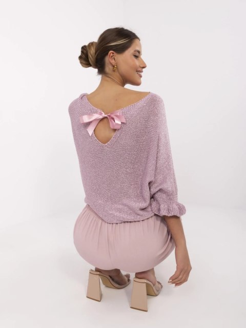 Damski sweter oversize z metaliczną nicią Damski sweter oversize z metaliczną nicią