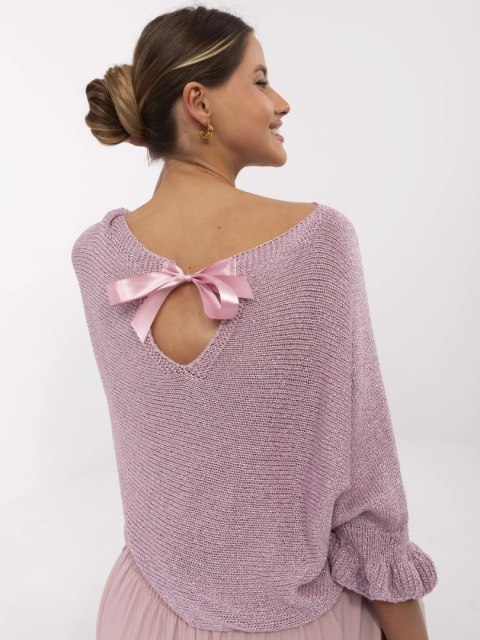 Damski sweter oversize z metaliczną nicią Damski sweter oversize z metaliczną nicią