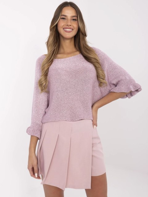 Damski sweter oversize z metaliczną nicią Damski sweter oversize z metaliczną nicią