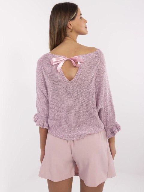 Damski sweter oversize z metaliczną nicią Damski sweter oversize z metaliczną nicią