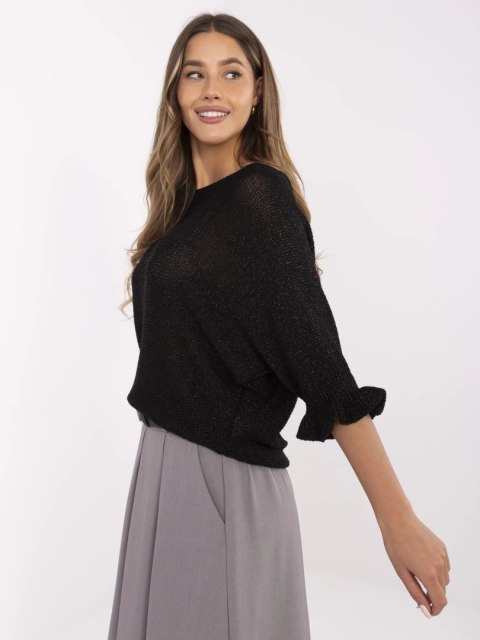 Damski sweter oversize z metaliczną nicią Damski sweter oversize z metaliczną nicią