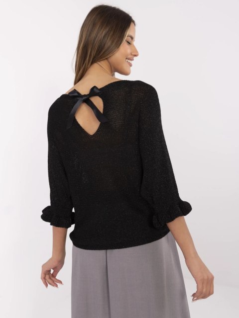 Damski sweter oversize z metaliczną nicią Damski sweter oversize z metaliczną nicią