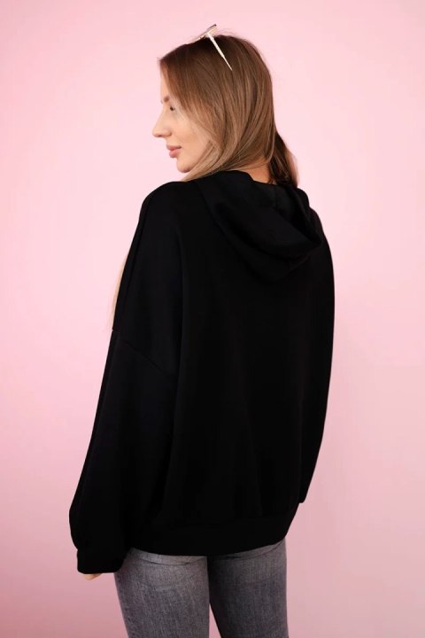 Bluza z kapturem masełko czarna Bluza z kapturem masełko czarna