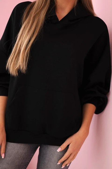 Bluza z kapturem masełko czarna Bluza z kapturem masełko czarna