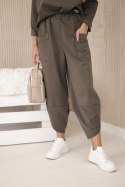 Komplet new punto bluza + spodnie ciemne khaki