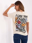 Damski t-shirt z napisami SUBLEVEL