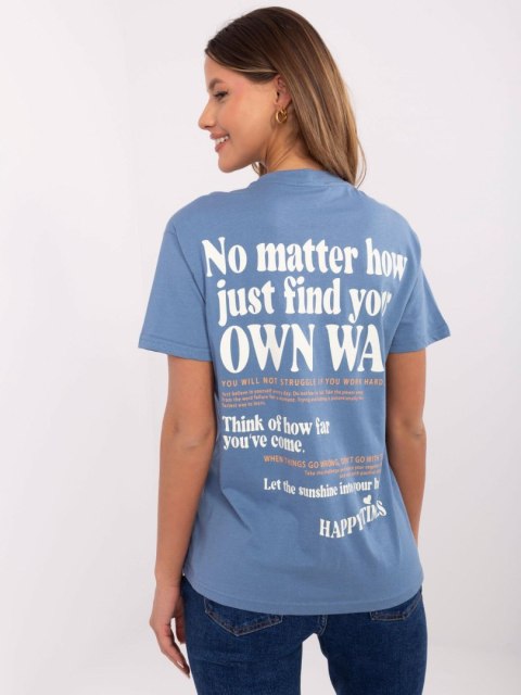T-shirt z nadrukiem na plecach SUBLEVEL T-shirt z nadrukiem na plecach SUBLEVEL