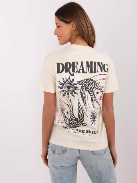 Damski t-shirt z bawełny SUBLEVEL Damski t-shirt z bawełny SUBLEVEL