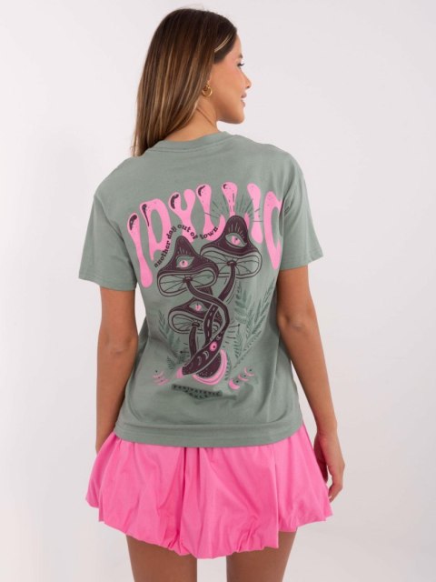 Damski t-shirt z bawełny SUBLEVEL Damski t-shirt z bawełny SUBLEVEL