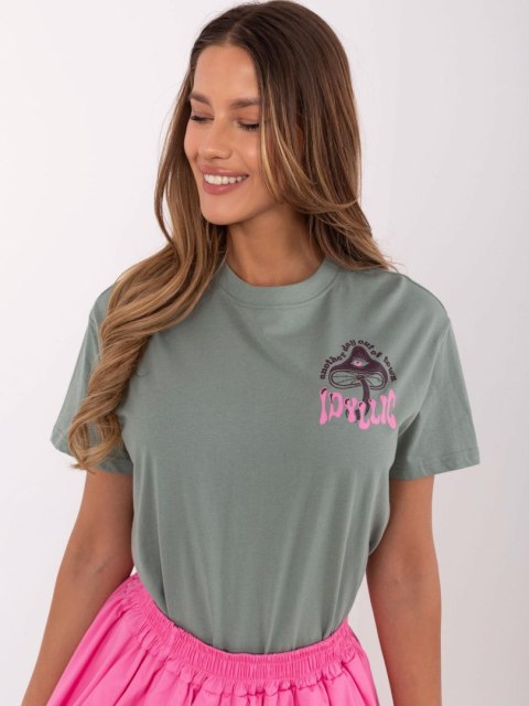 Damski t-shirt z bawełny SUBLEVEL Damski t-shirt z bawełny SUBLEVEL